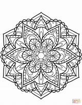 Tegninger Blomster Supercoloring Tegning Mandalas Therapeutic Gemt sketch template
