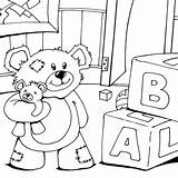 Teddy Bear Colouring Nursery Cute Coloring Pages Printable Bears Print Seipp Dave Drawn Gif sketch template
