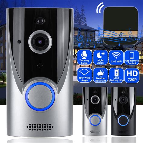 hd wifi video doorbell security camera pir motion door bell intercom dingdong doorbell