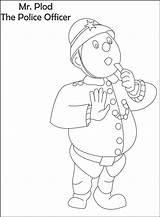 Plod Mr Coloring Printable Kids Cartoon Noddy Pages sketch template