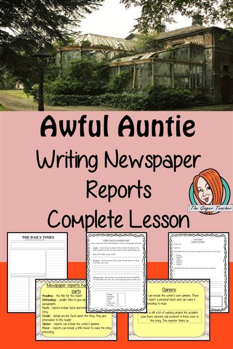 complete english lesson  newspaper reports awful auntie english