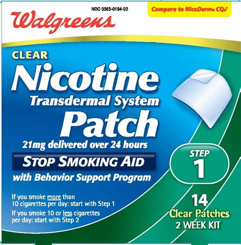 nicotine patch package insert drugscom