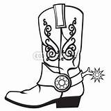 Cowboy Embroidery Cowgirl Botte Spurs Getdrawings Clipartmag Bottes Trib Vectorified Coloringideas sketch template