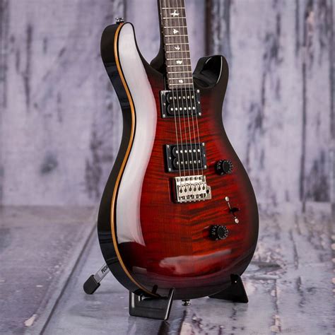 paul reed smith se custom 24 fire red burst for sale replay guitar