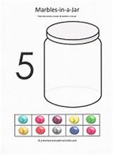 Number Preschool Activities Paste Marbles Cut Worksheet Jar Counting Math Printable Five Activity Easy sketch template