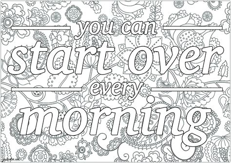 printable printable adult coloring pages quotes
