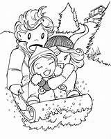 Winter Coloring Pages Fun Printable January Season Nature Color Print Month Kid Sledding Book Kb Drawing Colorings Getcolorings Popular Special sketch template