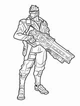Overwatch Soldier Reinhardt Colorironline Reaper sketch template