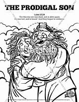 Son Prodigal Coloring Pages Sunday School Sharefaith sketch template