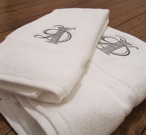tailored  design custom monogram embroidered towels