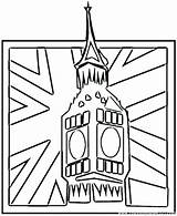 Coloring Pages Flag England London British Ben Big Kingdom United Printable Bridge Colouring Getcolorings Getdrawings Color Britain Great Drawing Books sketch template