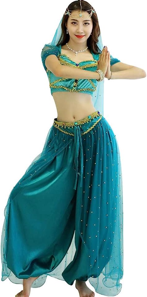Woman Belly Dance Genie Jasmine Arabian Belly Dancer Princess Aladdin