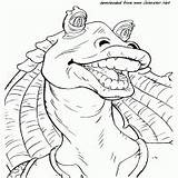 Wars Star Jar Binks Movies sketch template