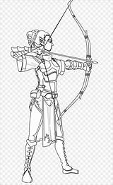 Elven Archer Archery Pages Designlooter Coloringbay sketch template