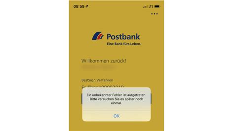 postbank breaks  tuesday unknown error prevents  banking