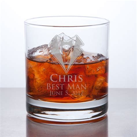 Personalized 11 Oz Old Fashioned Whiskey Glass Set Of 4