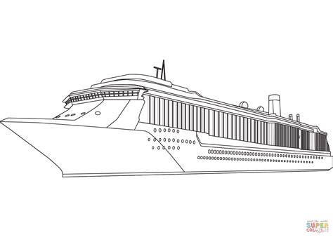basic cruise ship drawing cruise ship coloring page cartoonish
