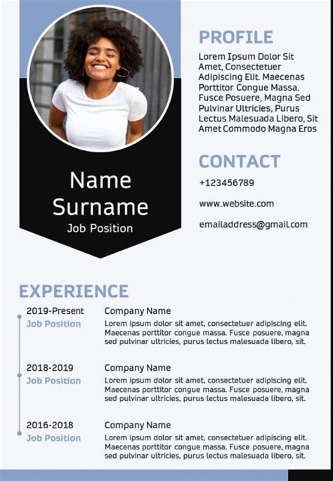 business professional resume sample  cv template powerpoint