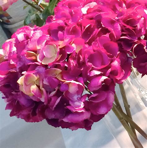 fuchsia hydrangea luxury realistic artificial and silk flowers
