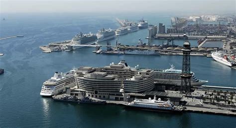 barcelonas bustling port major cruise hubs  europe access cruise