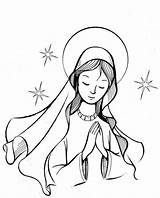 Coloring Lady Guadalupe Mary Catholic Pages Jesus Popular sketch template