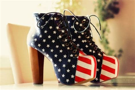 amazing american flag heels high pumps image 330903 on