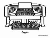 Organ Instrument Music Coloring Pages Electric Colormegood sketch template