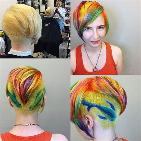hidden hair illustration trend reveals colorful characters shaved