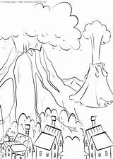 Volcano Coloring Pages Release Timeless Miracle sketch template