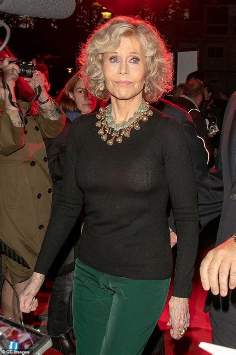 jane fonda dons simple sweater and green palazzo pants in paris daily mail online