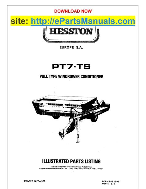 hesston pt ts parts manual  pull type   epartsmanuals issuu