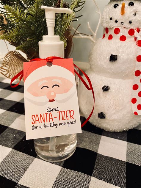 santa tizer printable hand sanitizer easy christmas gift idea