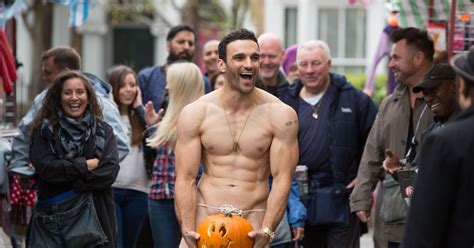 eastenders newcomer kush gets naked for halloween covers willy with a