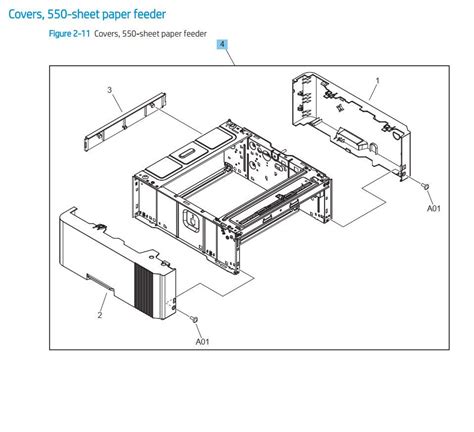 hp laserjet     mfp    printer part diagrams
