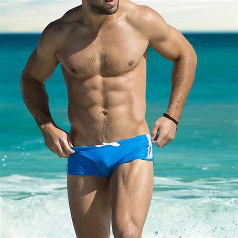 buy new men swimwear sexy trunks low waist lycra