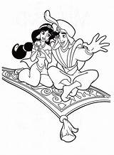 Carpet Magic Coloring Getcolorings Aladdin Jasmine sketch template