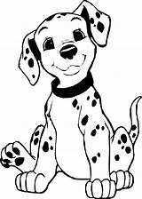 Dalmatian Coloring Pages 101 Dog Puppy Dalmatians Color Printable Template Print Doge Disney Getcolorings Mcoloring Clipartmag Cartoon Choose Board Cool sketch template