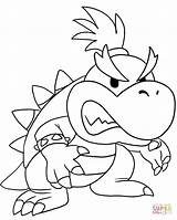 Coloring Bowser Jr Pages Angry sketch template