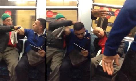 tube fight breaks out on london underground train leaving