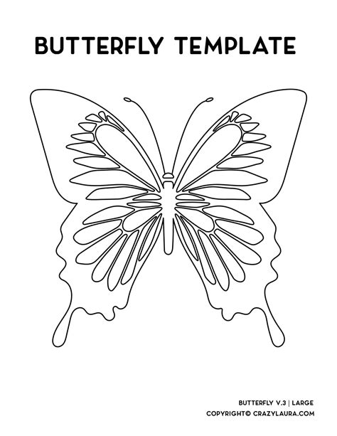 butterfly template coloring pages  print crazy laura