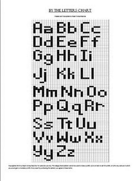 bytheletterspreviewsmall alphabet alphabet chart knitting