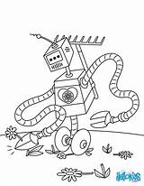 Robot Coloring Gardener Pages Color Robots Hellokids Print sketch template