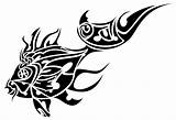 Fish Tribal Tattoo Tattoos Skeleton Designs Angeles sketch template