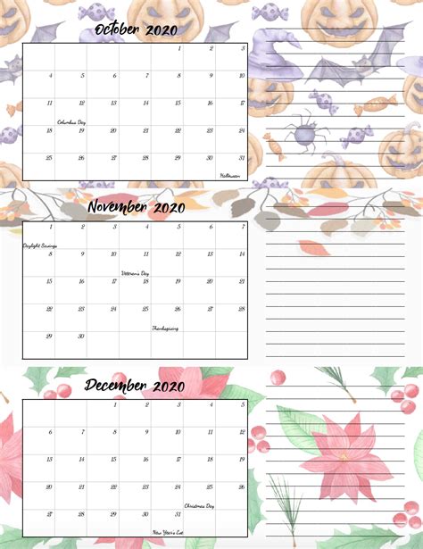 printable quarterly calendar  calendar printables  templates