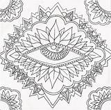 Coloring Pages Eye Psychedelic Print Mandala Color Sun Outline Trippy Printable Abstract Begs Drawing Adult Colouring Madness Drawings Coloriage Oeil sketch template