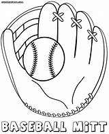 Baseball Glove Coloring Pages Colorings sketch template