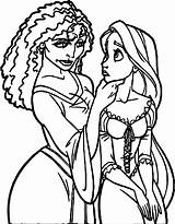 Rapunzel Coloring Pages Witch Flynn Disney Princess Wecoloringpage Talk Eugene sketch template