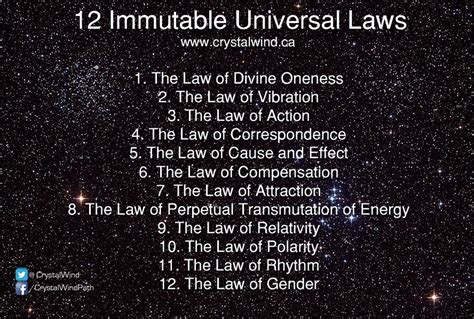 universal laws    laws  describe ways     effect
