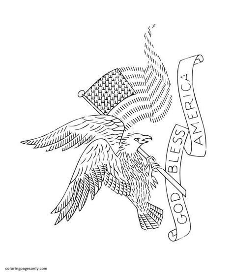 god bless america  coloring page  printable coloring pages