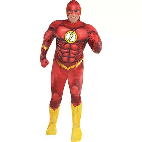 adult the flash muscle costume plus size dc comics new 52 party city